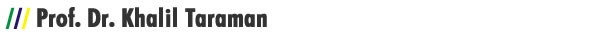 Prof. Dr. Khalil Taraman